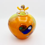Amber Flecked Lidded Urn By Jon Oakes