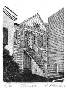 Staircase Etching by Alice Gibbons
