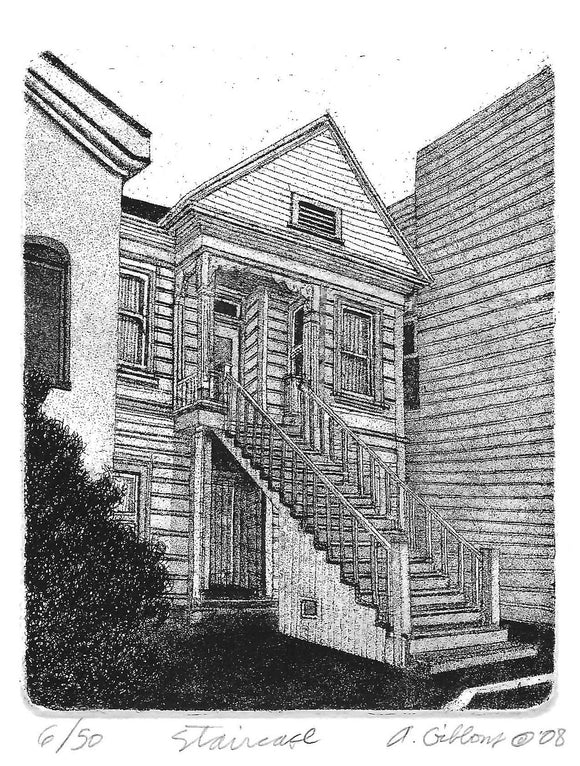 Staircase Etching by Alice Gibbons