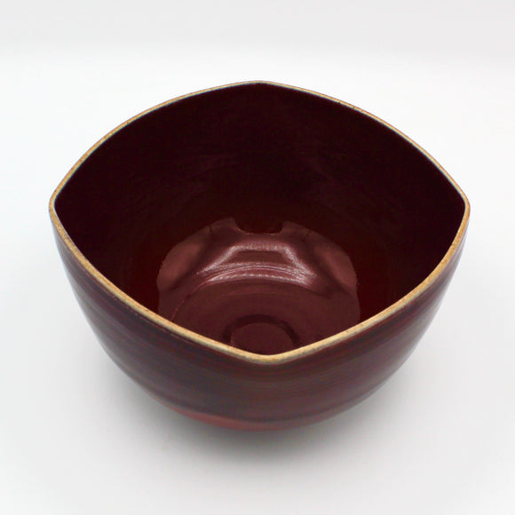 Angular Red Bowl By Ross Spangler