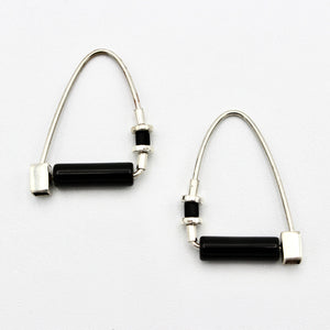 Onyx Hoop Earrings By Jeannie Haydon