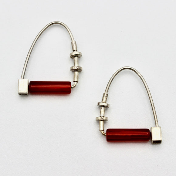 Carnelian Hoop Earrings By Jeannie Haydon