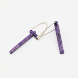 Purple Stone Hoop Earrings By Jeannie Haydon