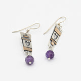 Amethyst Heart Collage Earrings By Jeannie Haydon