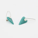 Amazonite Heart Hoop Earrings By Jeannie Haydon