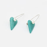 Amazonite Heart Hoop Earrings By Jeannie Haydon