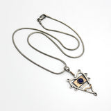Sapphire Spikeheart Necklace By Jeannie Haydon