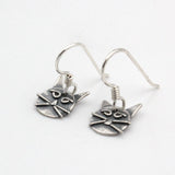 Silver Cat Earrings By Jeannie Haydon