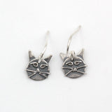 Silver Cat Earrings By Jeannie Haydon