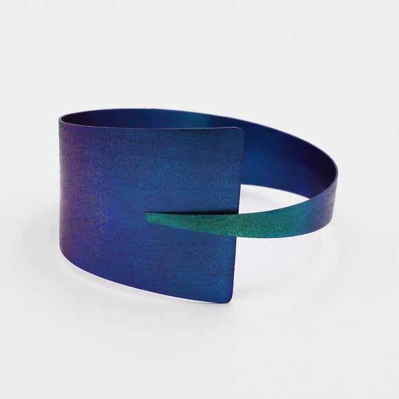 Asymmetric Purple Titanium Cuff By Kirk McCarthy