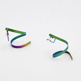 Annodized Titanium Swirl Earrings By Kirk McCarthy