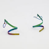 Annodized Titanium Swirl Earrings By Kirk McCarthy