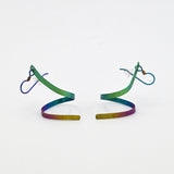 Annodized Titanium Swirl Earrings By Kirk McCarthy