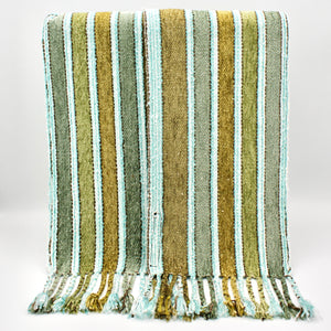 Aqua Chenille Scarf By Spring Kraeger