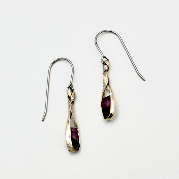 Watermelon Tourmaline Earrings By Junko Stickney