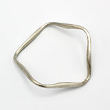 Textured Silver Tube Bracelet by Junko Stickney