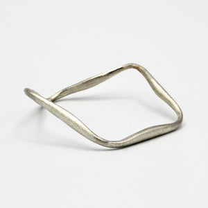 Textured Silver Tube Bracelet by Junko Stickney