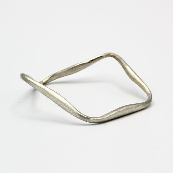 Textured Silver Tube Bracelet by Junko Stickney