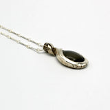 Silver Pendant With Grey Moonstone By Junko Stickney