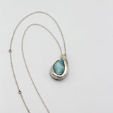 Silver Larimar Necklace By Junko Stickney