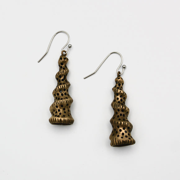Bronze Spiral Earrings By Hadar Jacobson