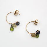 Gold Filled Hoops With Gemstones By Janet Kaufman