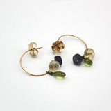 Gold Filled Hoops With Gemstones By Janet Kaufman