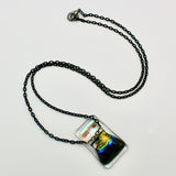 Rectangular Fused Glass Pendant By Gina Papen