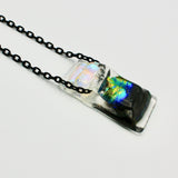 Rectangular Fused Glass Pendant By Gina Papen