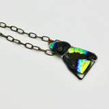 Triangle Fused Glass Pendant By Gina Papen