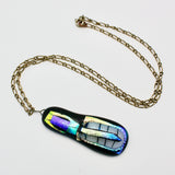 Multicolored Fused Glass Pendant By Gina Papen