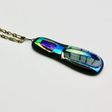 Multicolored Fused Glass Pendant By Gina Papen