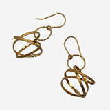 Gold Mobius Earrings By Kathleen Maley