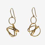 Gold Mobius Earrings By Kathleen Maley