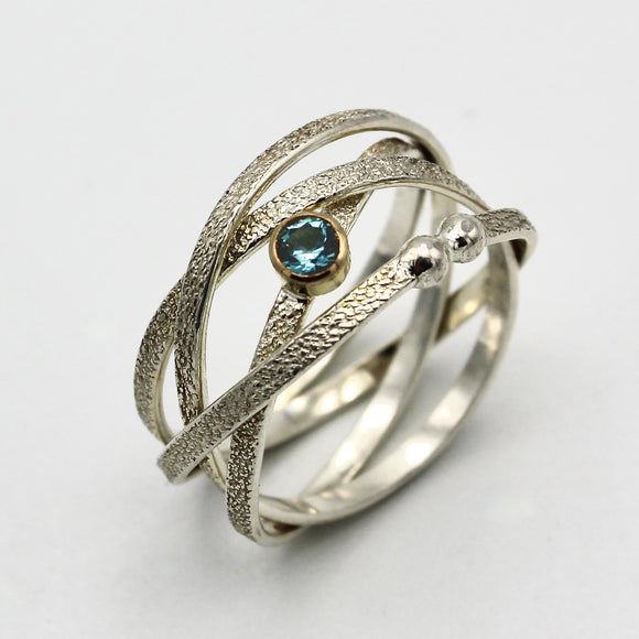 Blue Zircon Ring By Kathleen Maley