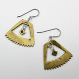 Gear Triangle Earrings By Irene Storch