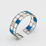 Silver and Turquoise Cuff Bracelet By Irene Storch