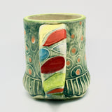 Patchwork Mug in Green By Daniel Oliver