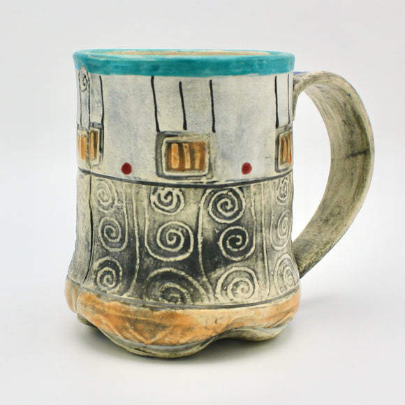 Patchwork Mug in Gray By Daniel Oliver