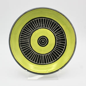 Sgraffito Plate in Chartreuse By Jacqueline Thompson