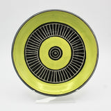 Sgraffito Plate in Chartreuse By Jacqueline Thompson