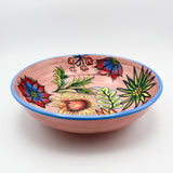 Pink Floral Serving Bowl By Jacqueline Thompson