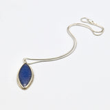Blue Opal Enamel On Silver Pendant By Daria Salus