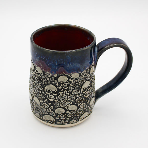 Skulls and Roses Mug By Daria Salus