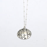 Silver Reed Pendant Necklace By Daria Salus