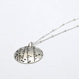 Silver Reed Pendant Necklace By Daria Salus