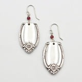 Cutlery Earrings With Pink Beads By Carolyn Tillie