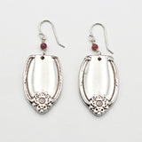 Cutlery Earrings With Pink Beads By Carolyn Tillie