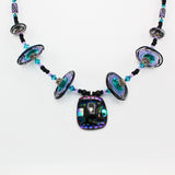 Black and Purple Cosmic Necklace By Carol Rose