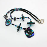 Black and Purple Cosmic Necklace By Carol Rose